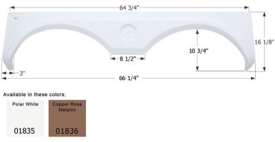 Icon Tandem Axle Fender Skirt for Gulf Stream Models, FS1835, Brown