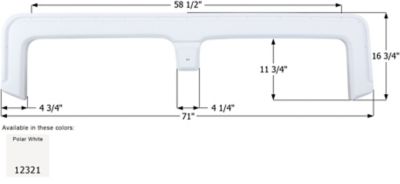 Icon Tandem Axle Fender Skirt for Coachmen Models, FS2321, White