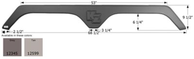 Icon Tandem Axle Fender Skirt for KZ Durango Models, Gray, FS2345