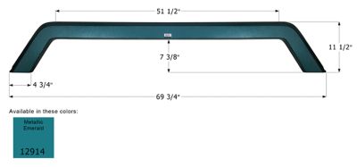 Icon Tandem Axle Fender Skirt for Thor Models, Green, FS2914