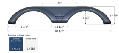 Icon Tandem Axle Fender Skirt for Dutchmen Models, Blue, FS4134