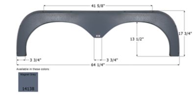Image showing  Tandem Axle Fender Skirt for Okanagan Eclipse Models, Gray, FS4138