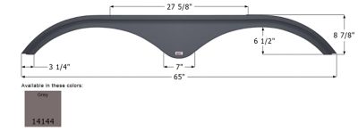Icon Tandem Axle Fender Skirt for Pilgrim Models, Gray, FS4144