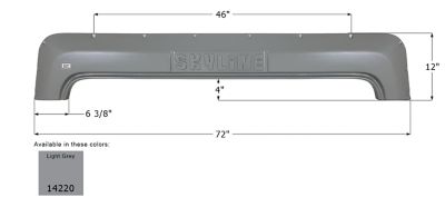 Icon Tandem Axle Fender Skirt for Skyline Models, Gray, FS4220