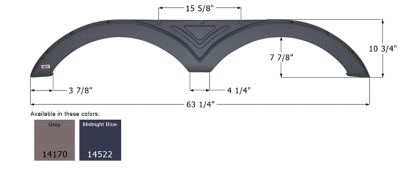 Icon Tandem Axle Fender Skirt for Pilgrim Models, Blue, FS4170