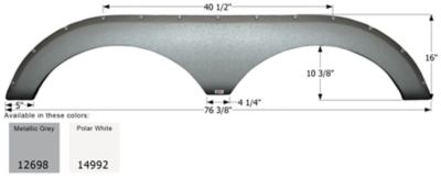 Icon Tandem Axle Fender Skirt for Heartland Models, White, FS2698