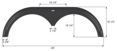 Icon Tandem Axle Fender Skirt for Alpenlite Models, Gray, FS6293