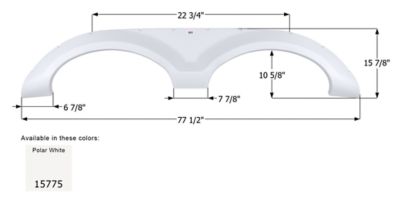Icon Tandem Axle Fender Skirt for Forest River Models, White, FS5775