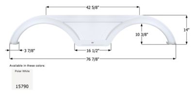 Icon Tandem Axle Fender Skirt for Dutchmen Models, White FS5790