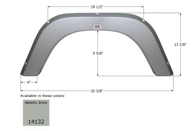 Icon Single Axle Fender Skirt for Forest River Surveyor Models, Gray, FS4132