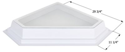 Icon Skylight Inner Dome for 27-1/4 in. x 9-1/2 in. Skylight Openings, NSL2810, 15267