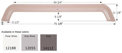 Icon Tandem Axle Fender Skirt for Forest River Models, White, FS2055