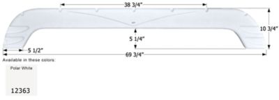 Icon Tandem Axle Fender Skirt for Forest River Models, White, FS2363