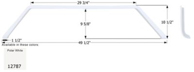 Icon Tandem AxleFender Skirt for Jayco Models, White, FS2787
