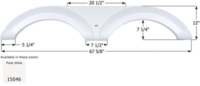 Icon Tandem Axle Fender Skirt for Jayco Eagle Super Lite Models, White, FS5046