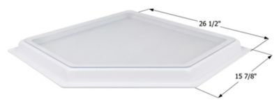 Icon Skylight Inner Dome for 24 in. x 13-1/2 in. Skylight Openings, NSL2414, White