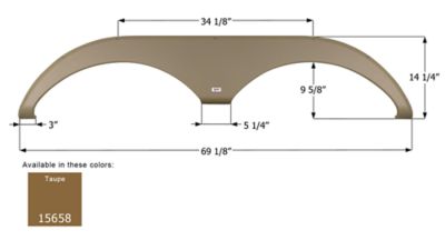 Icon Tandem Axle Fender Skirt for Forest River Models, Brown, FS5658