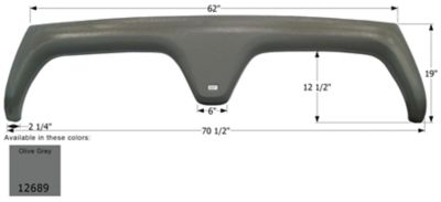Icon Tandem Axle Fender Skirt for Coachmen Somerset Models, Gray, FS2689