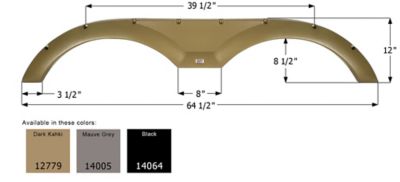 Icon Tandem Axle Fender Skirt for Forest River Models, Gray, FS2779