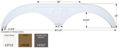 Icon Tandem Axle Fender Skirt for Forest River Models, Brown, FS2713