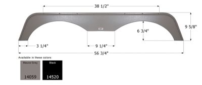 Icon Tandem Axle Fender Skirt for Forest River Models, Gray, FS4059