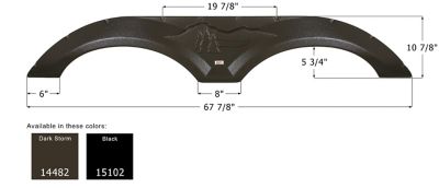 Icon Tandem Axle Fender Skirt for Forest River Models, Gray, FS4482