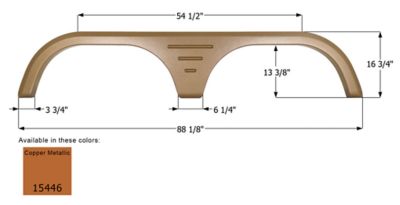 Image showing  Tandem Axle Fender Skirt for Thor Models, Brown, FS5446