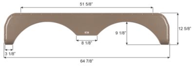 Icon Tandem Axle Fender Skirt for Forest River Models, Brown, FS6295