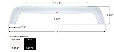 Icon Tandem Axle Fender Skirt for Forest River Models, Black, FS4145
