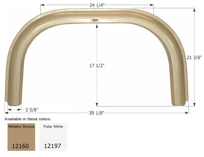 Icon Single Axle Fender Skirt for Fleetwood Tioga Models, Brown, FS2160