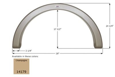 Icon Single Axle Fender Skirt for R-Vision Models, Brown, FS4179