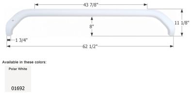 Icon Tandem Axle Fender Skirt for Fleetwood Models, White, FS736