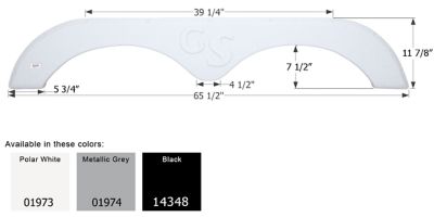 Icon Tandem Axle Fender Skirt for Forest River Models, Gray, FS1973
