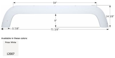Icon Tandem Axle Fender Skirt for Fleetwood Models, White, FS2007