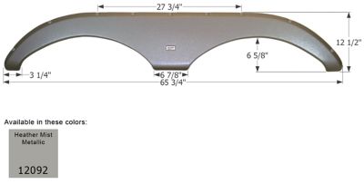 Icon Tandem Axle Fender Skirt for Gulf Stream Models, Brown, FS2092