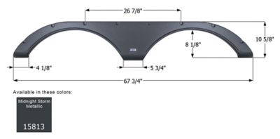 Icon Tandem Axle Fender Skirt for Heartland Models, Gray, FS5813