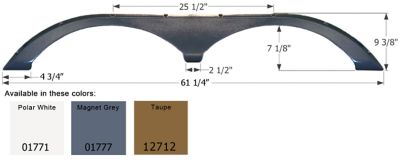 Icon Tandem Axle Fender Skirt for Fleetwood Models, Gray, FS1771