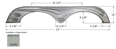 Icon Forest River Tandem Axle Fender Skirt FS4313, 14345