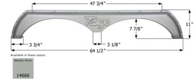 Icon Tandem Axle Fender Skirt for Pacific Coachworks Models, Gray, FS4666