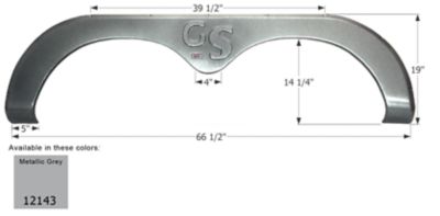 Icon Tandem Axle Fender Skirt for Forest River Models, Gray, FS2143