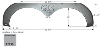 Icon Tandem Axle Fender Skirt for Forest River Models, Gray, FS2150