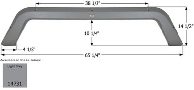 Icon Tandem Axle Fender Skirt for Fleetwood Models, Gray, FS4731