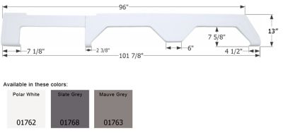 Icon Tandem Axle with Step Tim Fender Skirt for Glendale Models, Gray, FS1762, 1763