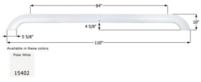 Icon Triple Axle 5th Wheel Fender Skirt for Eclipse RV Attitude Models, White, FS5402