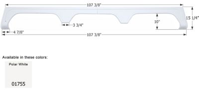 Icon Triple Axle Fender Skirt for Teton Homes Models, White, FS1755