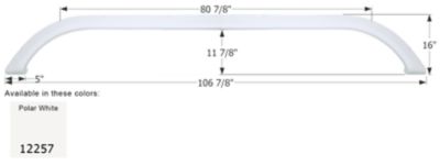 Icon Triple Axle Fender Skirt for Carriage Models, White, FS2257