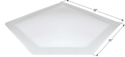 Icon RV Skylight, White, 27 in. x 17-1/2 in. x 4 in., NSL2717
