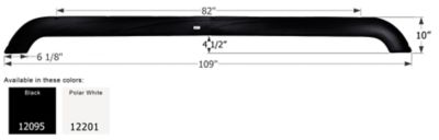 Image showing  Triple Axle 5th Wheel Fender Skirt for Eclipse RV Attitude Models, Black, FS2095
