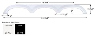 Icon Forest River Triple Axle Fender Skirt for Forest River Models, Black, FS5777
