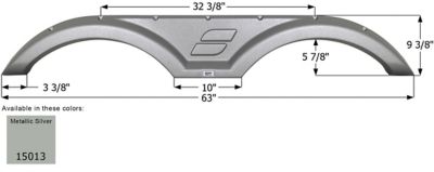 Icon Tandem Axle Fender Skirt for Starcraft Models, Gray, FS5013